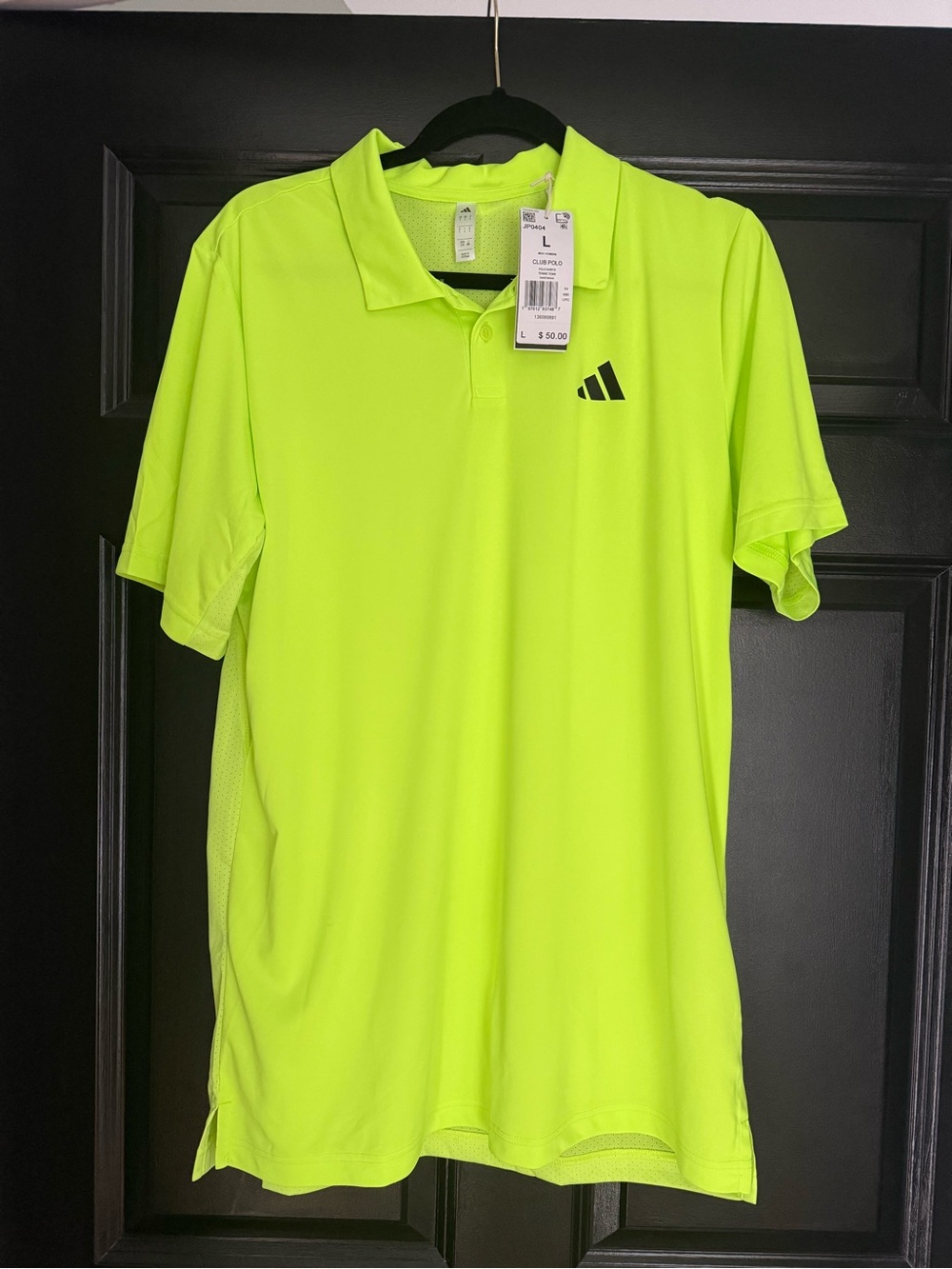 NWT Adidas men’s neon yellow club polo shirt L